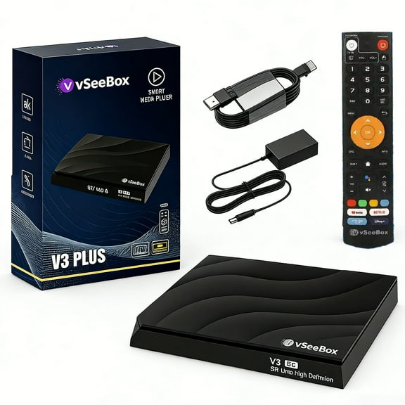 V3 Plus Box 64GB Storage, Ultra HD Streaming Media Player