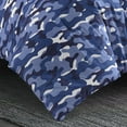 thumbnail image 5 of Chezmoi Collection Soft Microfiber Printed Military Camo Bedding Set, 2-Piece Blue Gray Camouflage Comforter Set, Twin Size, 5 of 9
