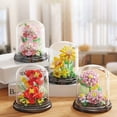 thumbnail image 2 of HI-REEKE Flower Mini Building Block Set Carnation Everlasting Bouquet Bonsai Plastic Toy for Adult, 2 of 8