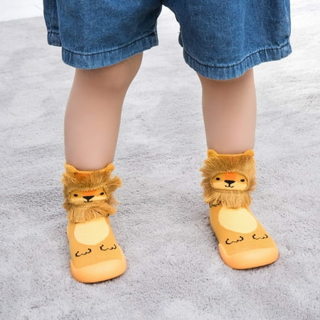 

Leutsin Toddler Kids Baby Knit Soft Sole Rubber Shoes Socks Slipper Stocking