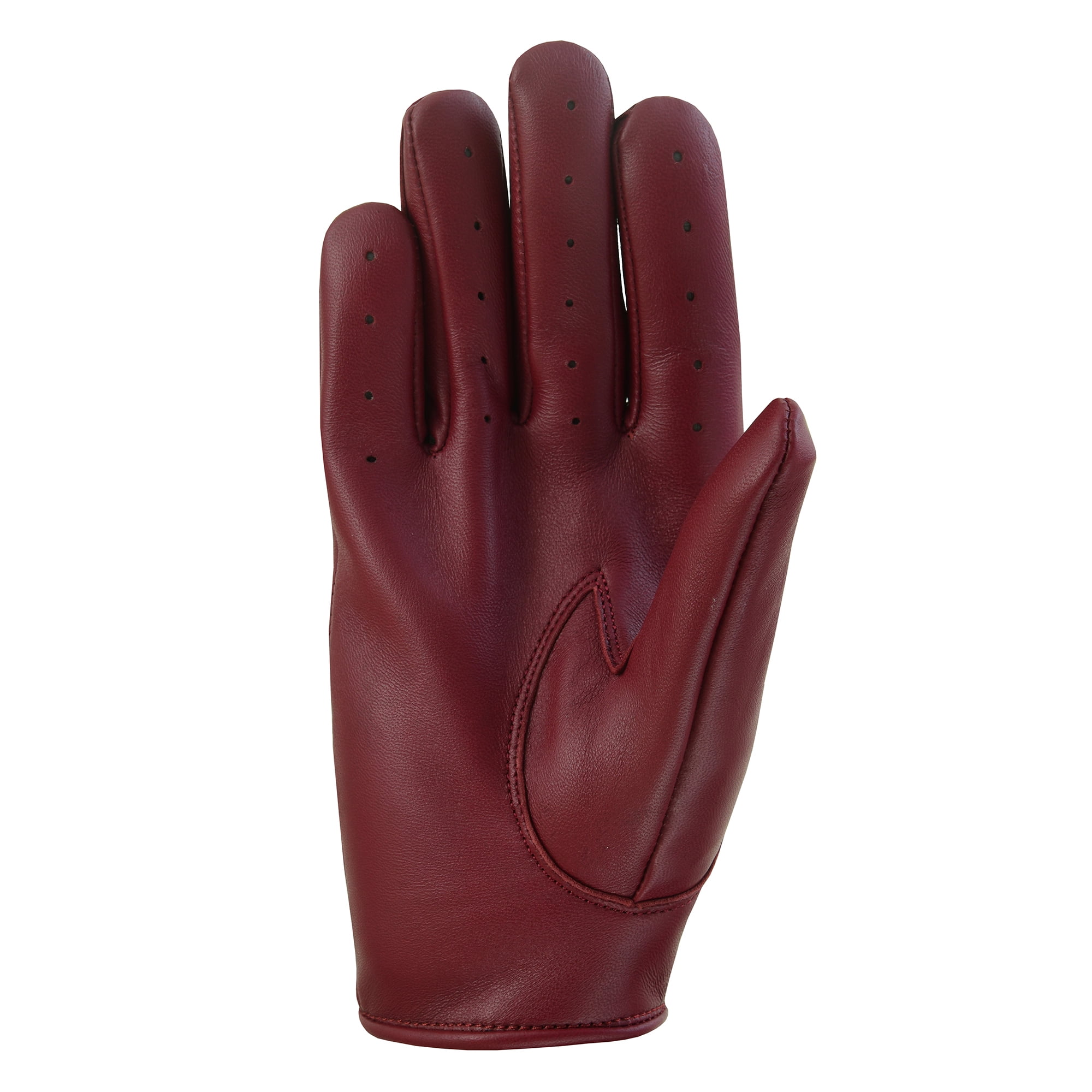 Women Leather Gloves Ladies Leather Driving Gloves Chauffeur 100% Genuine Lambskin Leather Gloves Full Finger Car Driving Motorcycle Bikers Riding Gloves Burgundy-L