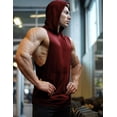 thumbnail image 3 of COOFANDY Mens Workout Hooded Tank Tops Bodybuilding Muscle T Shirt Sleeveless Gym Hoodies, 3 of 6