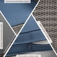 thumbnail image 4 of Walsunny 4 Pieces Outdoor Sectional Conversation Wicker Patio Furniture Set with Cushion Table for Backyard,Porch,Garden,Poolside Balcony,Gray, 4 of 7