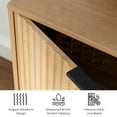 thumbnail image 2 of EYYTHUNG Fluted Storage Cabinet with 3 Doors, Modern Farmhouse Natural Oak Wooden Credenza with Adjustable Shelves, 1 Pack, 2 of 8