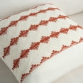 thumbnail image 6 of Fancy Homi Set of 2 Burnt Orange Decorative Throw Pillow Covers 20x20 inch for Couch Bed Sofa Living Room Office, Aesthetic Organic Farmhouse Home Decor, Woven Textured Cushion Case with Tassels, 6 of 7