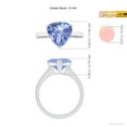 thumbnail image 4 of ANGARA Natural Trillion 3 ct Tanzanite Solitaire Engagement Ring in 14K White Gold for Women (Size-10mm) | December Birthstone, Birthday, Anniversary, Jewelry Gift for Women | Natural Tanzanite Ring, 4 of 8