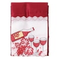 thumbnail image 2 of Wine Cup embroidery Design Kitchen Curtain with Swag and Tier Set 36 inch Burgundy Color, 2 of 4