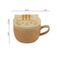 thumbnail image 3 of Taza de Cerámica Con Tapa HappyWare diseño Gato beige, 3 of 3