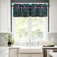 thumbnail image 3 of Mexican Watercolor Bird 3 Pieces Kitchen Curtains and Valances Set Tier Curtains Abstract Retro Winter Short Curtain Rod Pocket Window Curtain Panels (Single Panel 54"x18",2 Tiers 27.5"x24"), 3 of 5