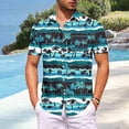 thumbnail image 2 of Purcolt Hawaiian Shirts for Men Summer Casual Short Sleeve Collared Button Down Shirts Novelty Tropical Print Beach Shirts Comfortable Tee Tops, 2 of 6
