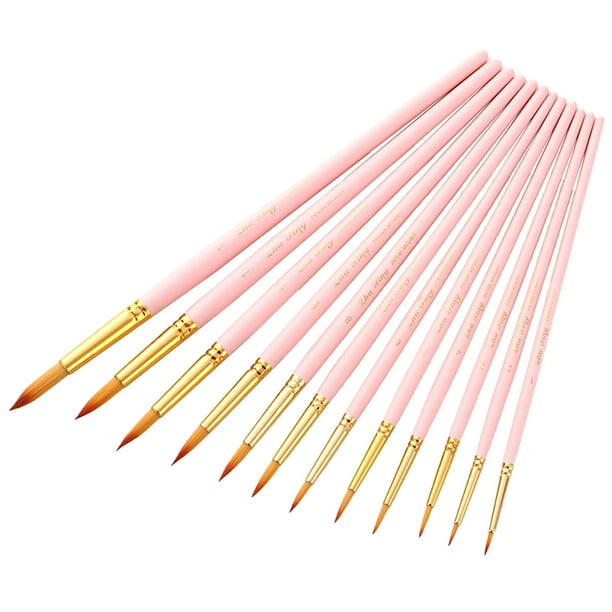 PhoneSoap 12PC Paint Brush Nylon Brushes Acrylic Oil Watercolor Artist