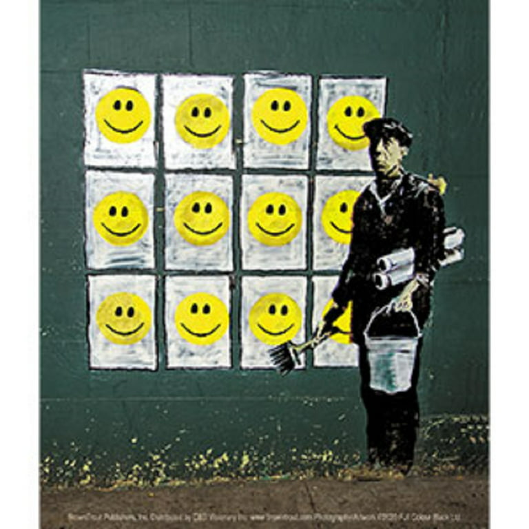 BANKSY's GRAFFITI STICKER - Happy Face Posters By Graffiti Artist
