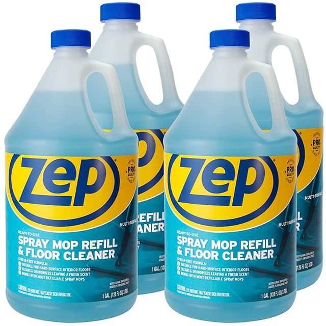 Recarga para Mopa con Spray Limpiador de Pisos Zep 3.8L Caja con 4