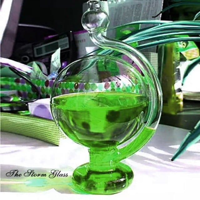YOPTOP Inspired Glass Weather Storm Forecast Bottle Barometer Home Office DIY Decor,green