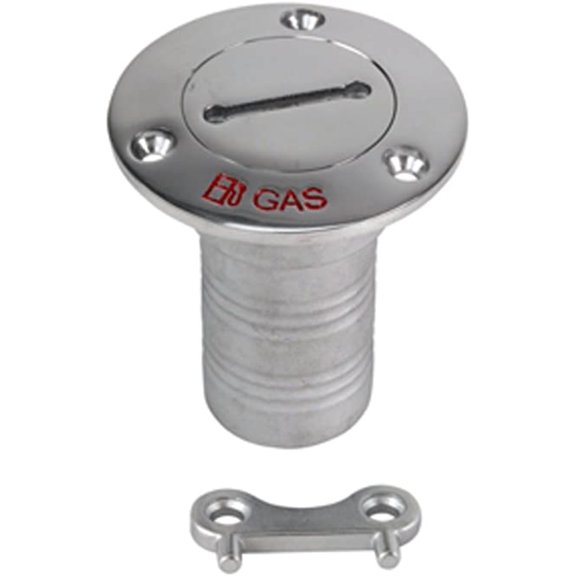 Whitecap 6123C Stainless Steel Gas Hose Deck Fill with Key - 90°, 1-1/2" Hose