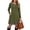 20# Army Green, variant on Sweater Dress for Women Gingham Long Sleeve Mini Dresses Crew Neck Color Block Knit Dresses Loose Fit Lightweight Winter Clothing