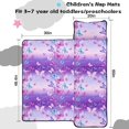 thumbnail image 5 of Purple Butterfly Flower Pattern Teens Toddler Nap Mat with Pillow, Sleeping Mat Bag for Preschool Daycare 60"x20", 5 of 6