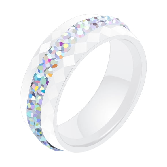 Anillo de Cerámica Sonducket para Mujer Moda Anillos de Boda y Ocasiones Especiales Tamaño 10