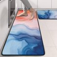 thumbnail image 2 of Kitchen Rugs Sets Of 2,Blue Red Purple Marble Pattern Anti Fatigue Kitchen Mat Rugs Non Slip Washable,Decorative Kitchen Floor Mats for Kitchen,Sink,Laundry,17"x47"+17"x47", 2 of 5
