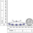 thumbnail image 4 of Gem Stone King 3.25 Cttw Blue Iolite Tennis Bracelet for Women | 925 Sterling Silver | Oval Checkerboard 7X5MM | Gemstone Birthstone | Adjustable Bolo Bracelet for Women | Easy-On Easy-Off, 4 of 5