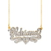 Personalized Name Necklace with Beading and Rhodium