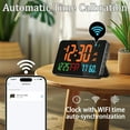 thumbnail image 5 of Digital Clock Alarm WiFi Clock, Extra Large Letters, Temperature & Humidity, Calendar, Week,B, 5 of 7