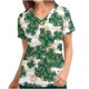 thumbnail image 1 of Fiudx Camisas para Mujer Blusa de Manga Corta con Cuello En V para Mujer, Blusa con Bolsillos Estampados para El Día de San Patricio, Enfermería, 1 of 4