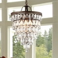 thumbnail image 2 of Warehouse of Tiffany Martinee Antique Bronze and Crystal Inverted Pyramid Chandelier, 2 of 2