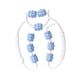 thumbnail image 5 of Masajeador de brazos y piernas con 9 ruedas para relajación muscular, multiusos. Azul, 5 of 9