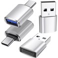 thumbnail image 1 of HAHDAXIA Adaptateur USB-C vers USB Type C vers USB Adaptateur 3.0 Type C Mâle vers USB Femelle Adaptateur USB-C Femelle vers USB Mâle OTG pour Chargeurs de Projecteur MacBook [Lot de 4], 1 of 7