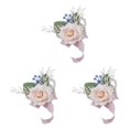 thumbnail image 3 of Qarigey Flores no tóxicas: ramillete agradable para la piel para damas de honor y asistentes al baile Ramillete de boda Boutonniere Ramillete Type1 NO1, 3 of 6
