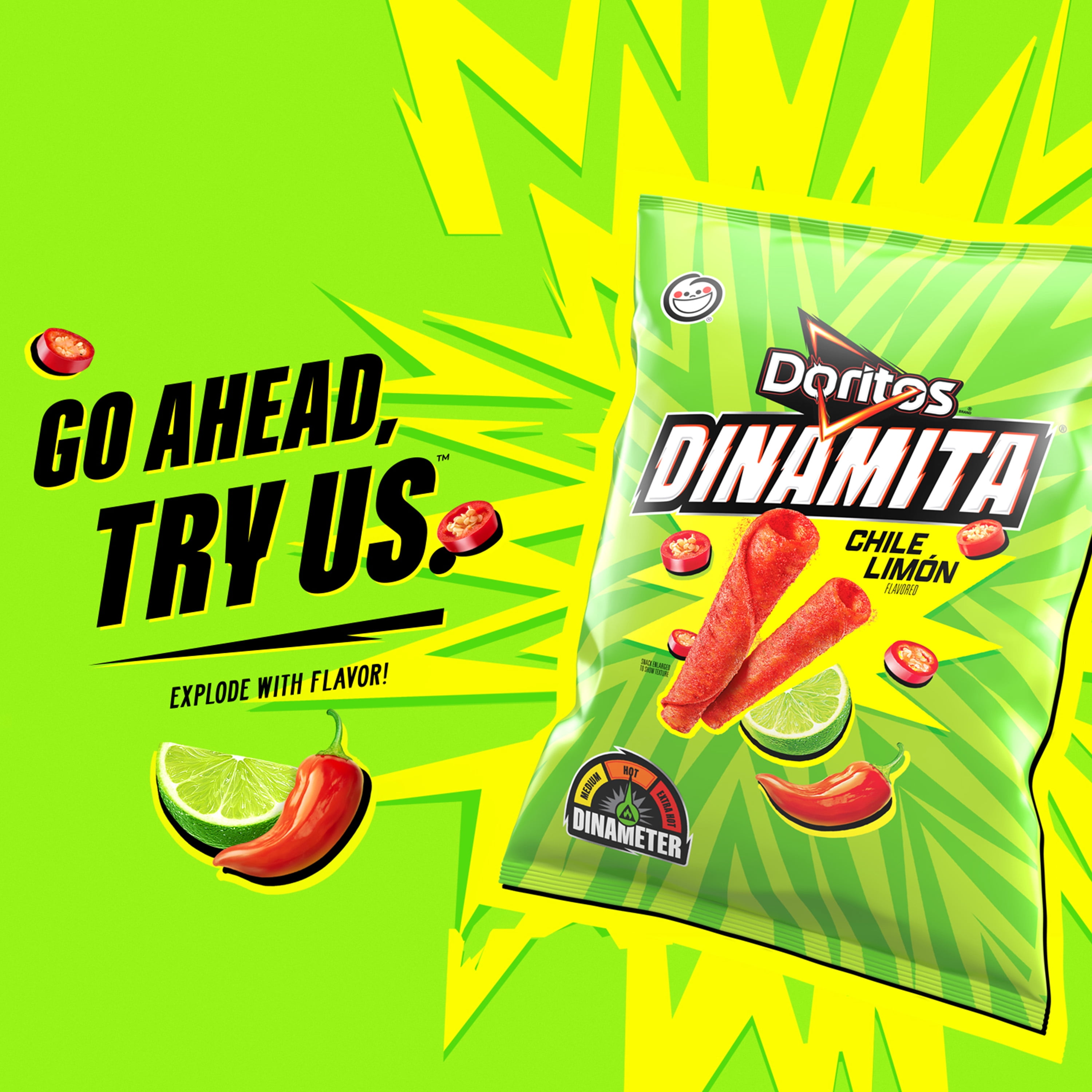 Doritos Dinamita Chile Limon Rolled Tortilla Chips, 40 Count