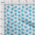 thumbnail image 2 of oneOone Georgette Viscose Light Blue Fabric Kids Crab Craft Projects Decor Fabric Printed By The Yard 42 Inch Wide, 2 of 4