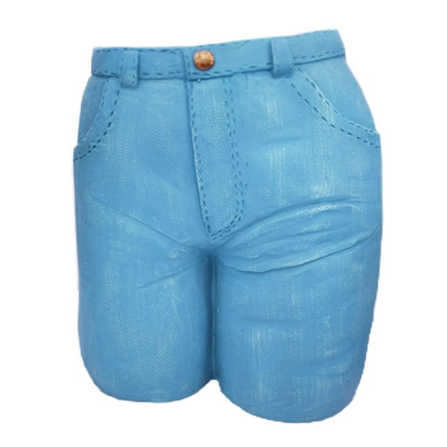 simhoa Jeans Shape Vase Statue Home Decor Decorative Butt Planter for Shelf Living Room blue