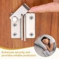 thumbnail image 5 of Uxcell 1-Pack Flip Latches, 1.8 in Stainless Steel Safety Door Lock Catch with Padlock Barn Door Lock Brushed Finish for Door[Right Open, Silver], 5 of 6