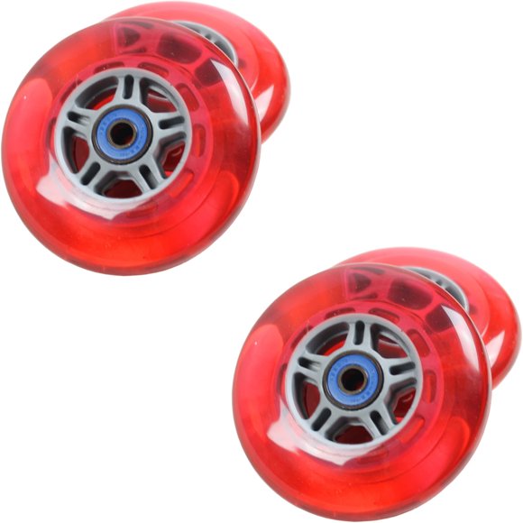 Roues de Remplacement pour Trottinette avec 7 Roulements Abec 100mm Roue Rouge Lot de 4 pour Rasoir