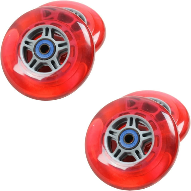 Roues de Remplacement pour Trottinette avec 7 Roulements Abec 100mm Roue Rouge Lot de 4 pour Rasoir