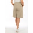 thumbnail image 3 of Roaman's Women's Plus Size Linen-Blend Pull-On Elastic Waist Shorts, 3 of 6