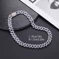 thumbnail image 5 of Fashionable Iced Outs Cuban Link Chain Necklace Hip Hop Fashion Jewelry Accessory for Trendy Women and Men, 5 of 9
