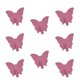 thumbnail image 5 of Gancho de pared con forma de mariposa para colgar llaves en el dormitorio, perchero de metal, perchero, 8 Rosa Rojo, 5 of 9