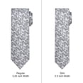 thumbnail image 3 of Jacob Alexander Men's Woven Bold Vine Pattern Regular Neck Tie - Silver, 3 of 7