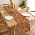 thumbnail image 3 of Boho Yellow Flowers Table Runner - 72 Inch Long Spring Abstract Watercolor Floral Leaf Cotton and Linen Blended Dress Scarves Farmhouse Table Runner for Kitchen Dining, Coffee Table, 13" x 72", 3 of 8