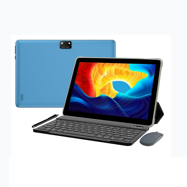 Pisexur Electronics - Tableta Android 13 de 10,1 pulgadas para hombre, 7 GB + 64 GB y 1 TB, pantalla IPS HD de expansión, Bluetooth 5.2, WiFi 6, 5G, teclado inalámbrico, ratón y lápiz de pantalla, el
