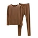 FAIWAD 2 Pyjamas pour Femme Haut à Manches Longues et Pantalon Long Slim Stretch Loungewear Set – image 1 sur 3