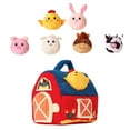 thumbnail image 4 of Animales de granja de peluche, juguetes educativos de aprendizaje, granero grande, regalos, peluches de peluche, juego para niñas, niños y bebés., 4 of 9