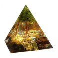 thumbnail image 1 of 2x Peridoto de cristal piramidal hecho de cristal ocular, acumulador EMF protección meditación energía decoración de Hugo Crystal Cristal de la pirámide de Ogan, 1 of 8