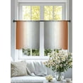 thumbnail image 4 of Orange Gray Abstract Sheer Curtains 54 Inches Long 2 Panels Countryside Modern Light Filtering Semi Sheer Window Curtains Drapes for Bedroom Living Room 52"x54", 4 of 7