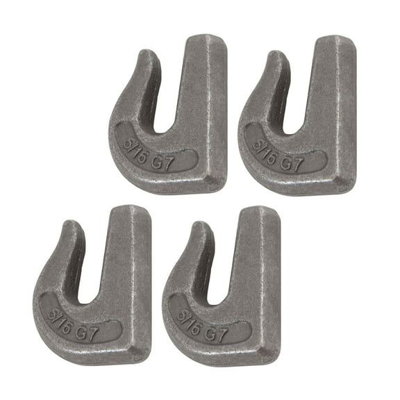 (4 Pack) G70 5/16" Weld On Chain Grab Hooks - 4700 lbs WLL Forged Chain Hook for Truck Tractor Flatbed - Heavy Duty Weldable Grab Hooks for Rigging/Forklift Trailer