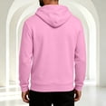 thumbnail image 5 of Resicozy Hoodies for Men Long Sleeve Solid Color Hooded Sweatshirts Casual Fall Spring Track Jackets with Pocket Pink 3XL, 5 of 6