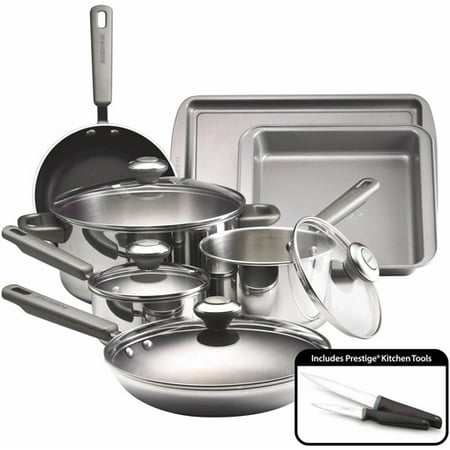 Farberware Stainless Steel Dishwasher Safe Cookware Set, 13